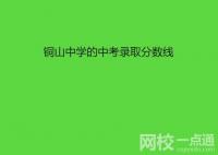 銅山中學的中考錄取分數線是多少？