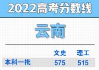 2022年云南省高考理科分數線公布（云南省高考理工類分數線一覽表）