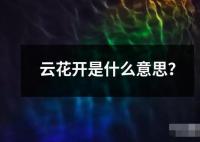 云花開是什么意思？