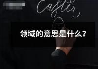 領域的意思是什么？