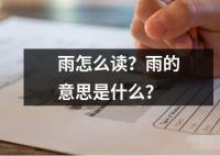 雨怎么讀？雨的意思是什么？