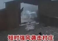 河北承德大風 鐵門瞬間被刮飛 這樣太罕見了