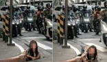 菲律賓街頭下水道爬出一女子 實在太恐怖了