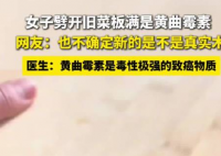 女子劈開用幾年的菜板滿是黃曲霉素 實在太嚇人了